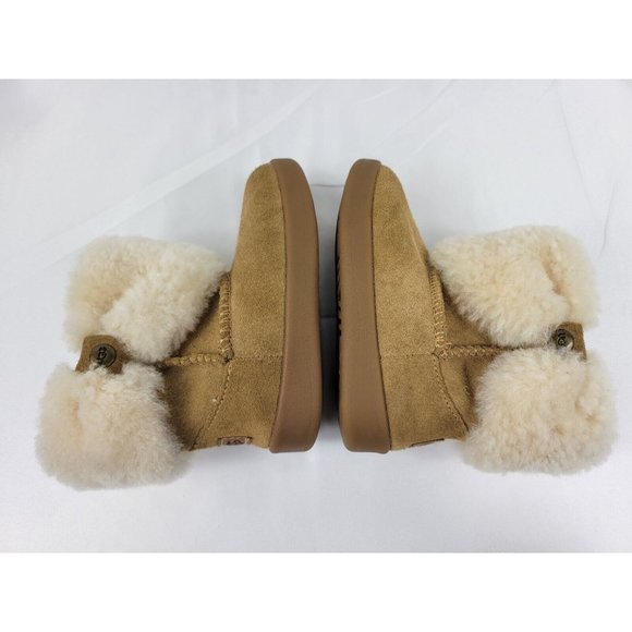 Ugg Ramona Sheepskin Leather Chestnut Brown Boots Infant Size 04/05 1095571I - Picture 10 of 12
